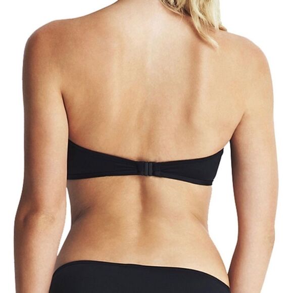 Seafolly Black Quilted Bustier Bandeau Bikini Top - Picture 2 of 5